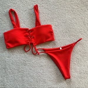 New Arabella Swim Red Bikini Set